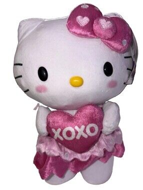 Hello Kitty Musical Side Stepper Plush Sings, Dances Sanrio XOXO Pink White